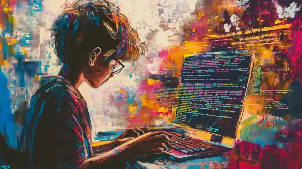 Student learning to code - RocketHour Free Trial Lessons